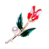 Alloy Natural Freshwater Pearl Flower Brooch Electroplated Fashion Ol Women's Decoration