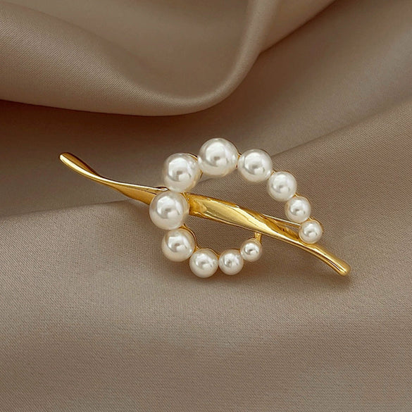 Alloy Natural Geometric Brooch Electroplated For Women