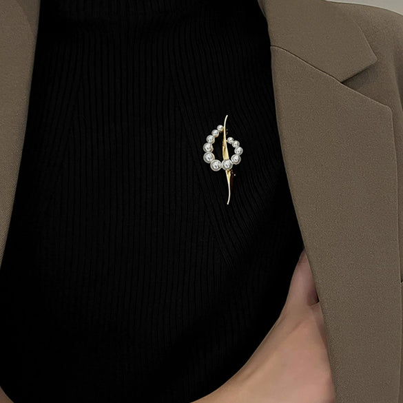 Alloy Natural Geometric Brooch Electroplated For Women