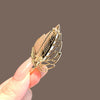 Alloy Natural Leaf Brooch Electroplated For Men And Women Fashionable Simple Pin Coat Suit Decoration