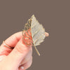 Alloy Natural Leaf Brooch Electroplated For Men And Women Fashionable Simple Pin Coat Suit Decoration