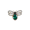 Alloy Natural Style Green Crystal Bee Brooch For Women Electroplated