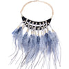 Alloy Necklace Fashion Style Geometric Design Water Wave Chain Mixed Gem Inlay Electroplating