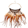 Alloy Necklace Fashion Style Geometric Design Water Wave Chain Mixed Gem Inlay Electroplating