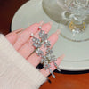 Alloy Needle Earrings With 925 Silver Flower And Grass Zircon Light Luxury Style For Women