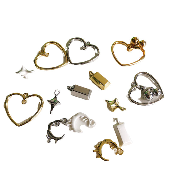 Alloy Niche Fashion Love Moon Star Pendant Necklace And Mobile Phone Chain Diy Accessories