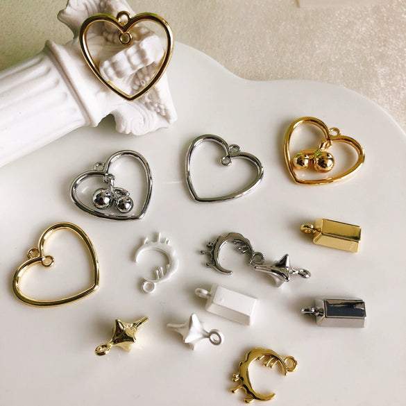 Alloy Niche Fashion Love Moon Star Pendant Necklace And Mobile Phone Chain Diy Accessories
