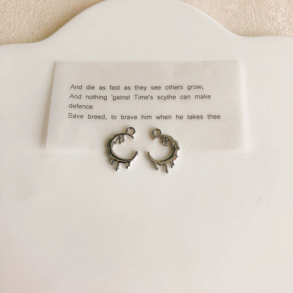 Alloy Niche Fashion Love Moon Star Pendant Necklace And Mobile Phone Chain Diy Accessories