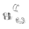 Alloy Nonpierced Ear Clips Sweet Style Geometric Heart Electroplated For Women And Men