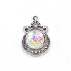 Alloy Ocean Moon Fish Scale Pendant Jewelry Accessories Electroplated With Round Pattern