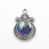 Alloy Ocean Moon Fish Scale Pendant Jewelry Accessories Electroplated With Round Pattern