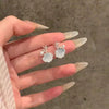 Alloy Ocean Shell Starfish Earrings Inlaid With Pearls Geometric Pattern Vacation Minimalist Style For Women