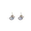 Alloy Ocean Shell Starfish Earrings Inlaid With Pearls Geometric Pattern Vacation Minimalist Style For Women