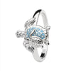 Alloy Ocean Turtle Animal Ring With Inlaid Detail Electroplated Simple Unisex Jewelry