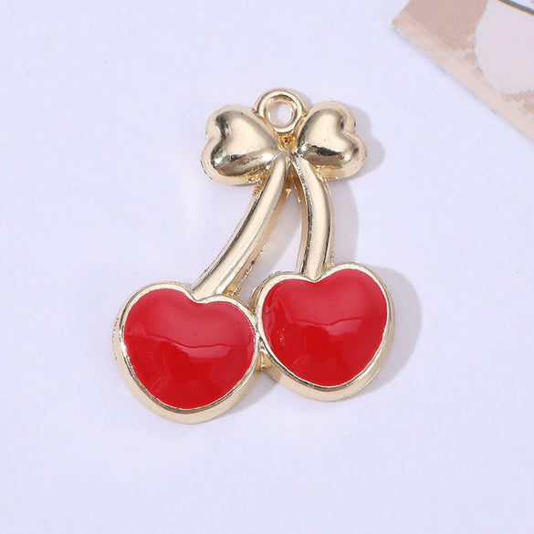 Alloy Oil Dripping Fruit Style Diy Handmade Jewelry Accessories Earrings Bracelet Necklace
