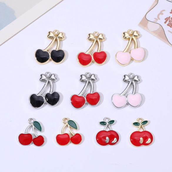 Alloy Oil Dripping Fruit Style Diy Handmade Jewelry Accessories Earrings Bracelet Necklace