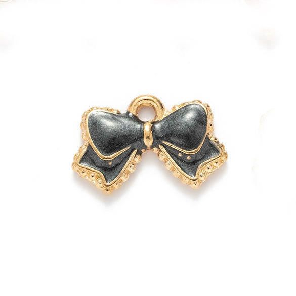Alloy Oil Drop Bow Tie Pendant Jewelry Accessories For Earrings Hair Mobile Phone