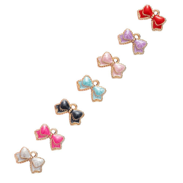 Alloy Oil Drop Bow Tie Pendant Jewelry Accessories For Earrings Hair Mobile Phone
