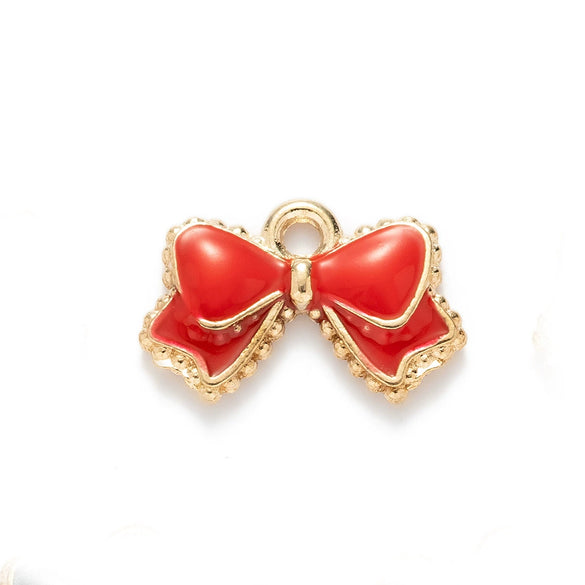 Alloy Oil Drop Bow Tie Pendant Jewelry Accessories For Earrings Hair Mobile Phone