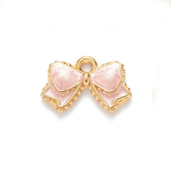 Alloy Oil Drop Bow Tie Pendant Jewelry Accessories For Earrings Hair Mobile Phone
