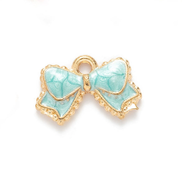 Alloy Oil Drop Bow Tie Pendant Jewelry Accessories For Earrings Hair Mobile Phone