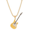 Alloy Oil Drop Diamond Guitar Earrings Punk Style Electroplated Women's