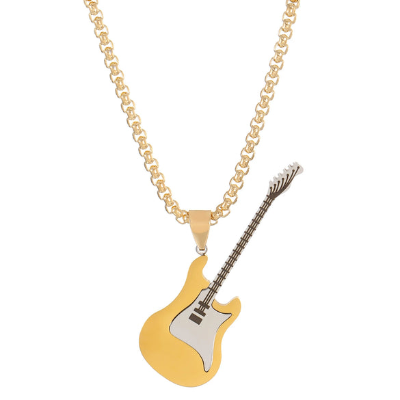 Alloy Oil Drop Diamond Guitar Earrings Punk Style Electroplated Women's