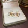 Alloy Oildrip Pearl Butterfly Flower Earrings For Women Light Luxury Style