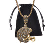 Alloy Olive Cap Pendant Hip Hop Diamond Rugby Men's Necklace With Twist Chain