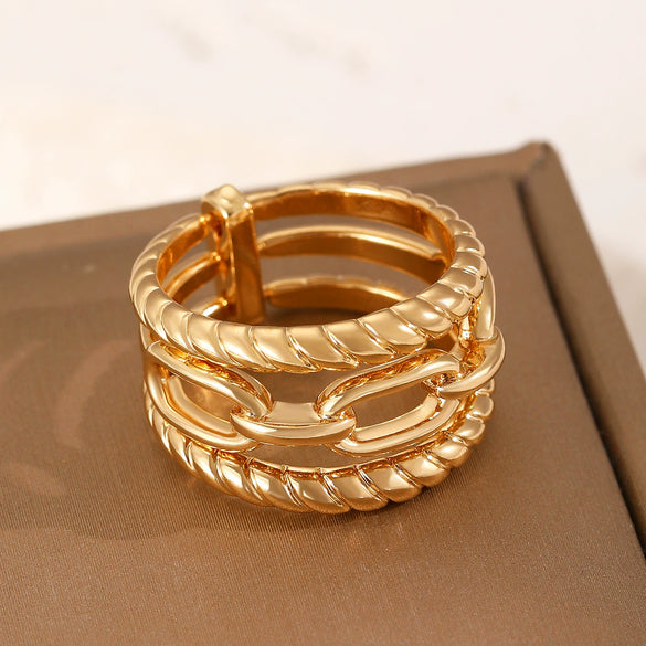 Alloy Opal Ring For Women With Geometric Animal Zodiac Pattern And Electroplating Design