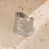 Alloy Open Ring With Bow Tie And Geometric Pattern Electroplated For Women Niche Style