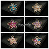 Alloy Openwork Rhinestone Flower Brooch Electroplated Women's And Unisex Corsage Accessory Scarf Buckle Antiexposure Pin