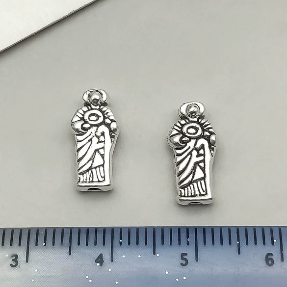 Alloy Oval Threehole Cross Pendant Jewelry Accessories Ancient Silver Retro Electroplating Style