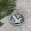 Alloy Owl Crescent Pendant Hiphop Style Clavicle Chain With Animal Zodiac Pattern And Electroplating Treatment