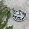 Alloy Owl Crescent Pendant Hiphop Style Clavicle Chain With Animal Zodiac Pattern And Electroplating Treatment