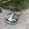 Alloy Owl Crescent Pendant Hiphop Style Clavicle Chain With Animal Zodiac Pattern And Electroplating Treatment