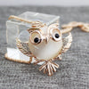 Alloy Owl Inlaid Opal Women's Snake Bone Chain Sweater Chain