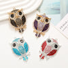 Alloy Owl Rhinestone Animal Air Outlet Jewelry Accessories Pendant With Electroplating