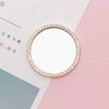 Alloy Pearl Bow Diamond Round Mirror Cosmetic Mirror Phone Case Jewelry Accessories Electroplated