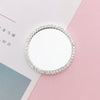 Alloy Pearl Bow Diamond Round Mirror Cosmetic Mirror Phone Case Jewelry Accessories Electroplated
