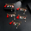 Alloy Pearl Brooch With Cartoon Santa Elk Snowflake Dripping Oil Design For Women