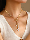 Alloy Pearl Butterfly Irregular Shaped Women's Necklace With Animal Zodiac Pattern And Electroplating Retro Baroque Style