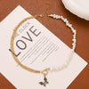 Alloy Pearl Butterfly Irregular Shaped Women's Necklace With Animal Zodiac Pattern And Electroplating Retro Baroque Style