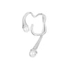 Alloy Pearl Electroplated Irregular Cold Style Female Ear Clips