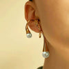 Alloy Pearl Electroplated Irregular Cold Style Female Ear Clips