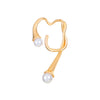Alloy Pearl Electroplated Irregular Cold Style Female Ear Clips