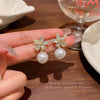Alloy Pearl Flower Electroplated Women's Earrings