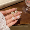Alloy Pearl Flower Electroplated Women's Retro Earrings