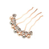 Alloy Pearl Fourtooth Hair Comb With Rhinestone Bow Women's Hair Accessories Electroplated