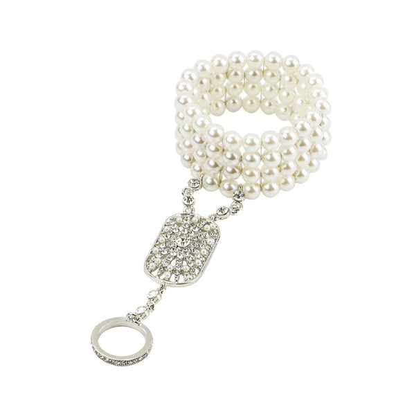 Alloy Pearl Geometric Diamond Women's Bracelet Jewelry